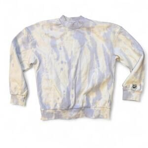 Y2k indie sleaze soft grunge blue & white tie dye crewneck BDG size Medium